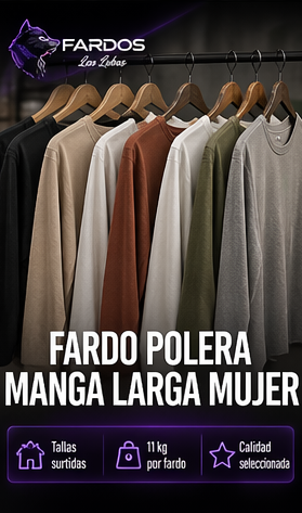 Fardo Polera Manga Larga Mujer